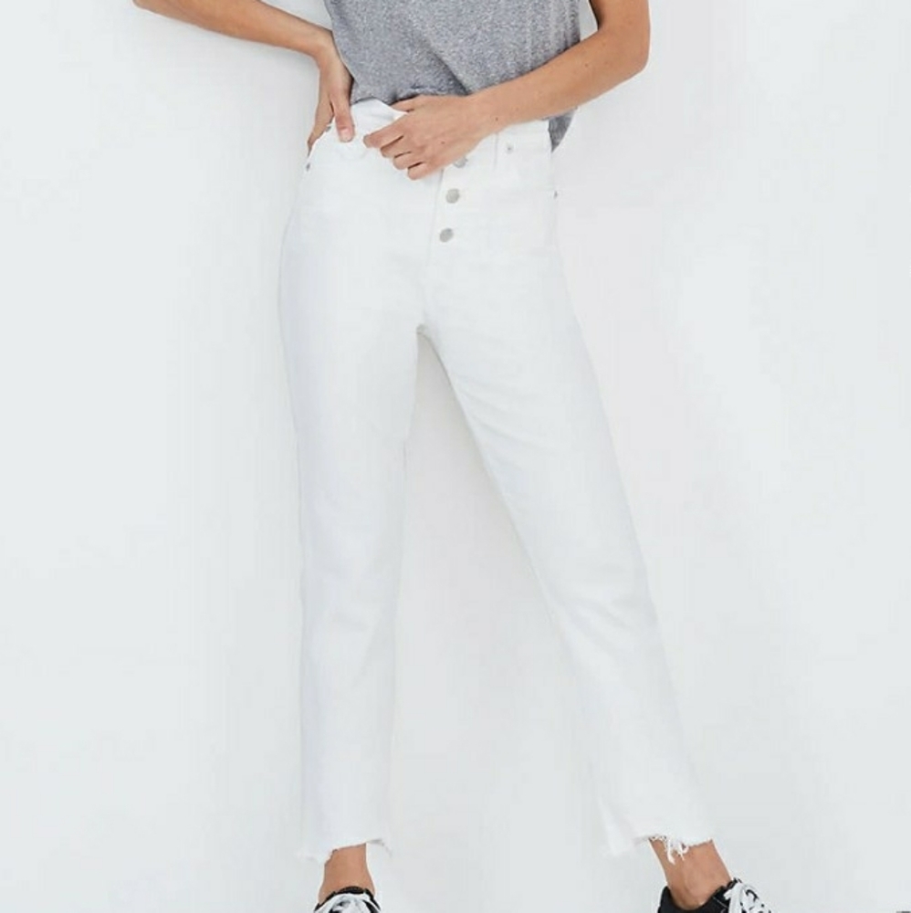 Perfect Vintage Crop Jeans inTile White